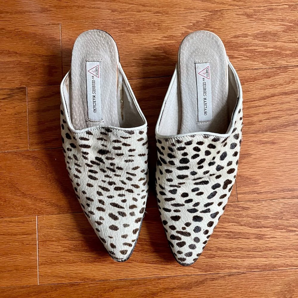 Guess Animal Print 2" Heel Mules